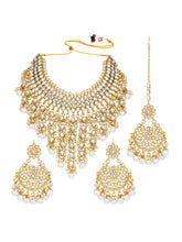 Bridal Bliss Silver Kundan Pearl Necklace Set