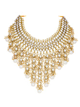 Bridal Bliss Silver Kundan Pearl Necklace Set