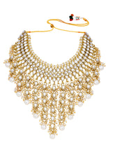 Bridal Bliss Silver Kundan Pearl Necklace Set