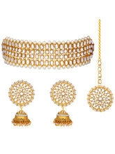 Classic Statement Kundan Pearl Choker Necklace Set