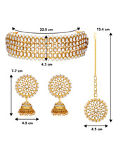 Classic Statement Kundan Pearl Choker Necklace Set