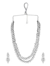 Silver Splendour Kundan Long Necklace Set