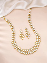 Splendour Kundan Long Necklace Set - White
