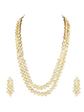 Silver Splendour Kundan Long Necklace Set