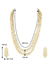 Silver Splendour Kundan Long Necklace Set