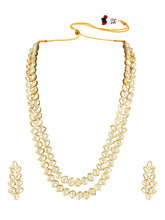 Silver Splendour Kundan Long Necklace Set