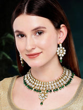 Jewelled Greens Kundan Necklace Set