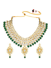 Jewelled Greens Kundan Necklace Set