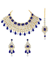 Royal Radiance Blue Crystal Choker Set