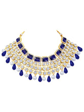 Royal Radiance Blue Crystal Choker Set