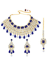 Royal Radiance Blue Crystal Choker Set