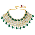 Royal Radiance Choker Set with Crystal - Green