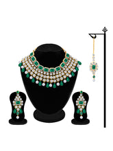 Royal Radiance Choker Set with Green Crystal