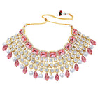 Royal Radiance Choker Set with Crystal - Pink