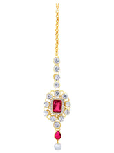 Royal Radiance Choker Set with Crystal - Rani Pink