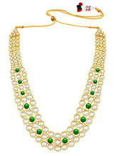 Celebrity Influence Kundan Necklace Set - Green