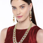 Celebrity Influence Kundan Necklace Set - Maroon