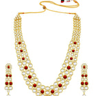 Celebrity Influence Kundan Necklace Set - Maroon
