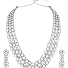 Celebrity Inspired Anushka Kundan Set - Rodium White
