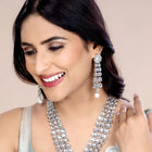 Celebrity Inspired Anushka Kundan Set - Rodium White