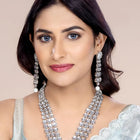 Celebrity Inspired Anushka Kundan Set - Rodium White
