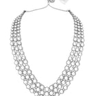 Celebrity Inspired Anushka Kundan Set - Rodium White