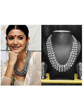 Celebrity Inspired Anushka Kundan Set - Rodium White