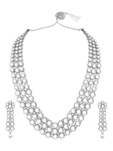 Celebrity Inspired Anushka Kundan Set - Rodium White