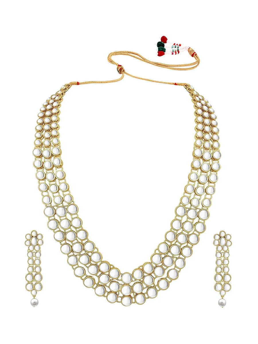 Celebrity Inspired Anushka Kundan Set - White