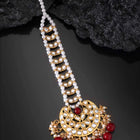 Stud Maang Tikka Sparkle – Dazzling Forehead Accessory | Peora

