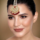 Stud Maang Tikka Sparkle – Dazzling Forehead Accessory | Peora

