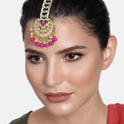 Stud Maang Tikka Sparkle – Dazzling Forehead Accessory | Peora

