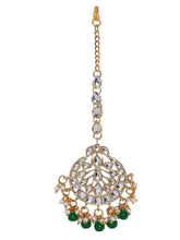 Kundan Pearl Maangtikka – Graceful Bridal Forehead Jewellery | Peora

