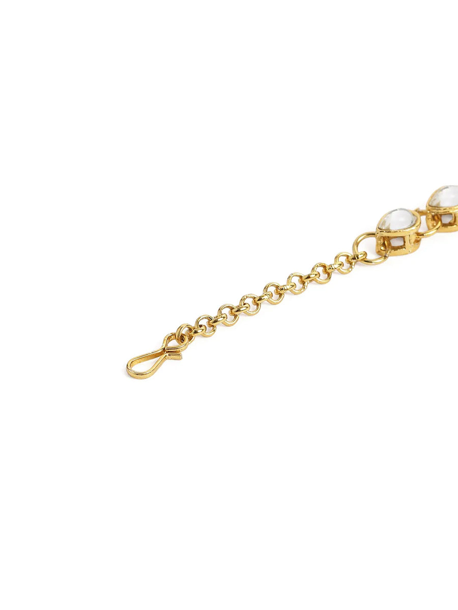 Peora Floral Charm Maang Tikka - Gold
