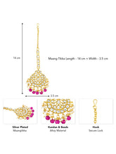Peora Floral Charm Maang Tikka - Gold