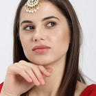 Radiant Reverie Kundan Pearl Maangtikka - White