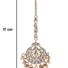Kundan Pearl Maangtikka – Graceful Bridal Forehead Jewellery | Peora

