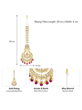 Crystal Glow Crescent Maangtikka