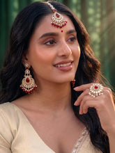 Gold Plated Crownwork Kundan Tikka Set