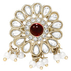 Gold Plated Crownwork Kundan Tikka Set