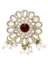 Gold Plated Crownwork Kundan Tikka Set
