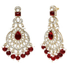 Gold Plated Crownwork Kundan Tikka Set