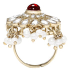 Gold Plated Crownwork Kundan Tikka Set