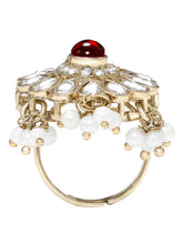 Gold Plated Crownwork Kundan Tikka Set