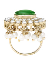 Gold Plated Verdant Majesty Kundan Tikka Set