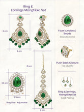 Gold Plated Verdant Majesty Kundan Tikka Set