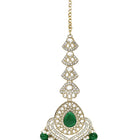 Gold Plated Verdant Majesty Kundan Tikka Set