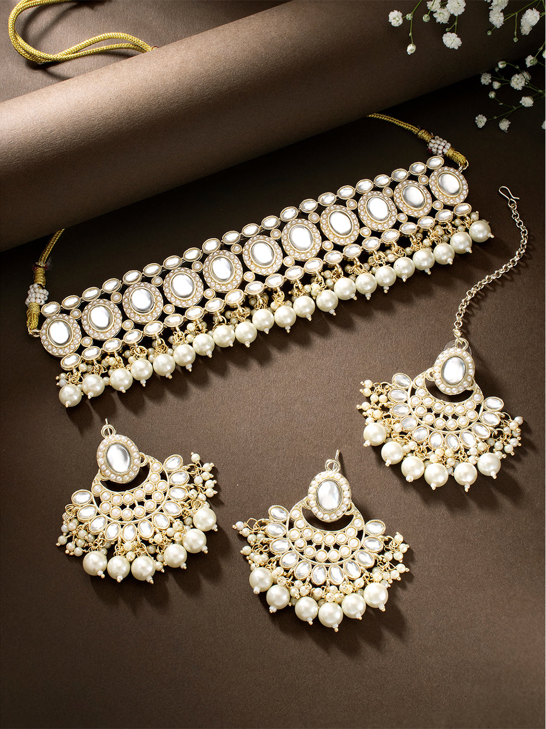 Pearl Panache Kundan Choker Set