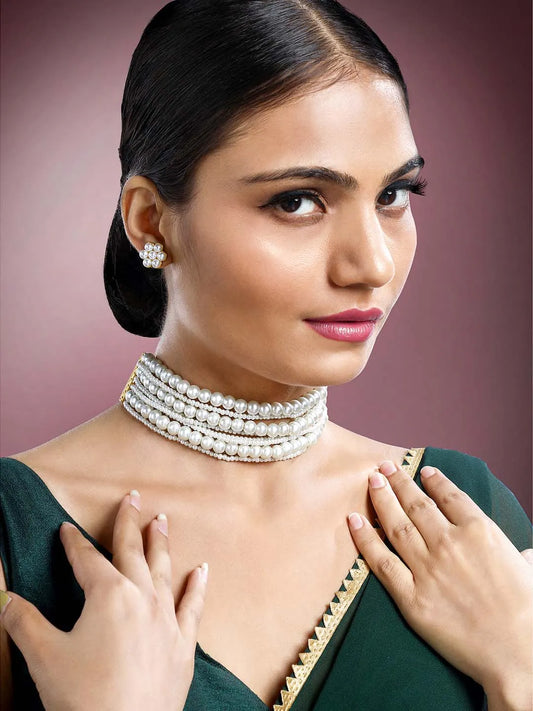 Pearl Choker Set | Peora Jewellery – Timeless Bridal & Formal Elegance