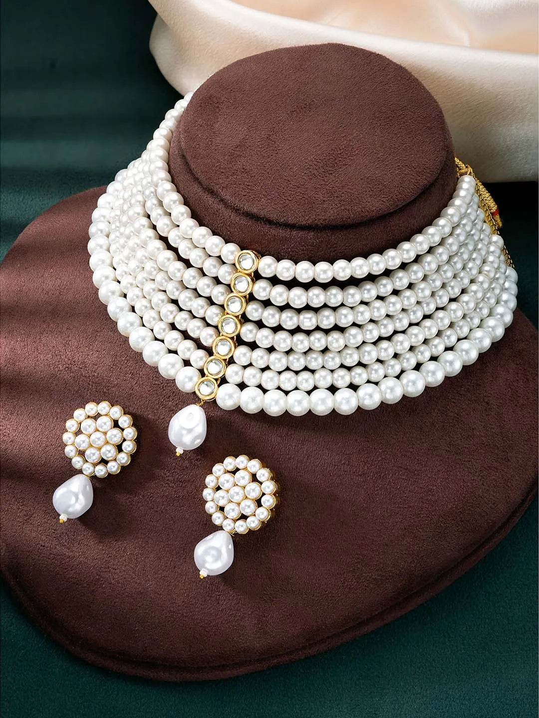 Pearl Choker Set | Peora Jewellery – Classic Bridal & Evening Elegance